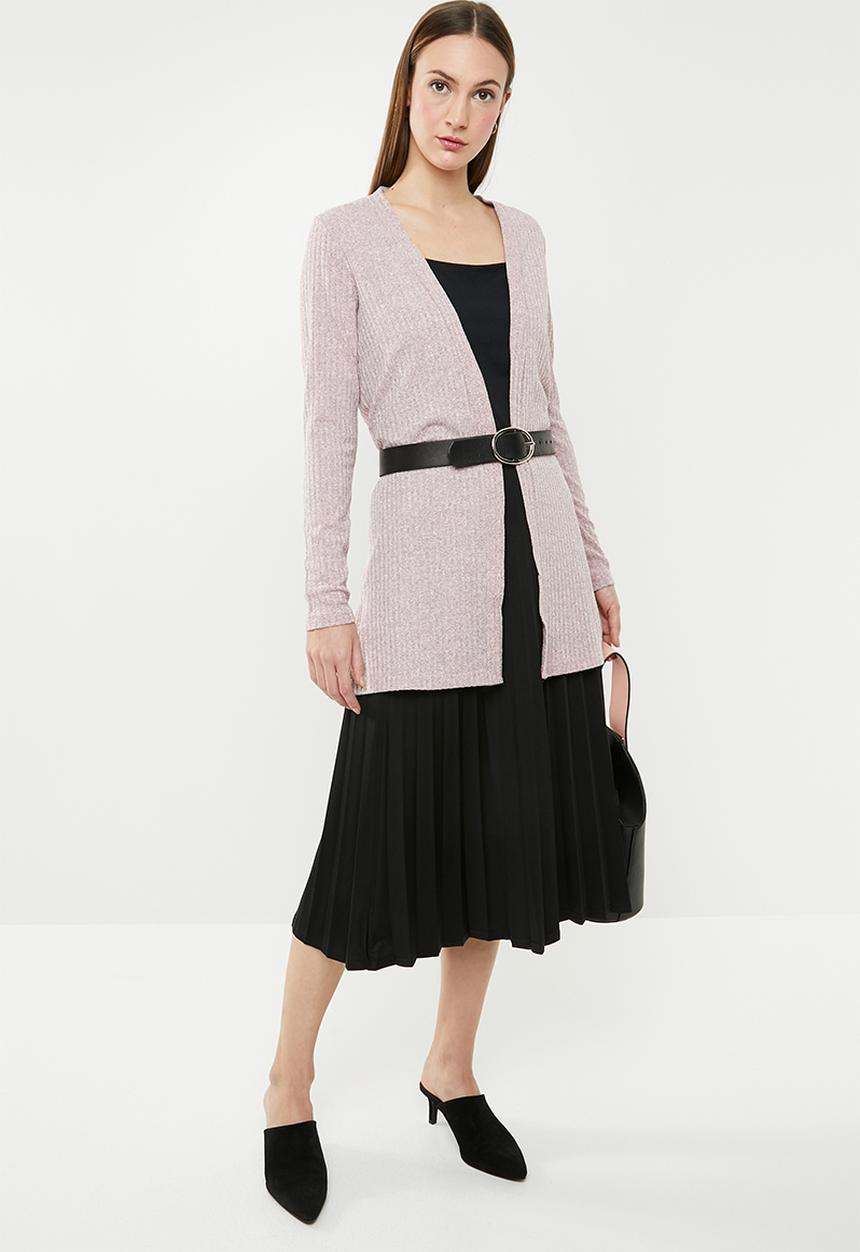 edit - Rib cardi - pink