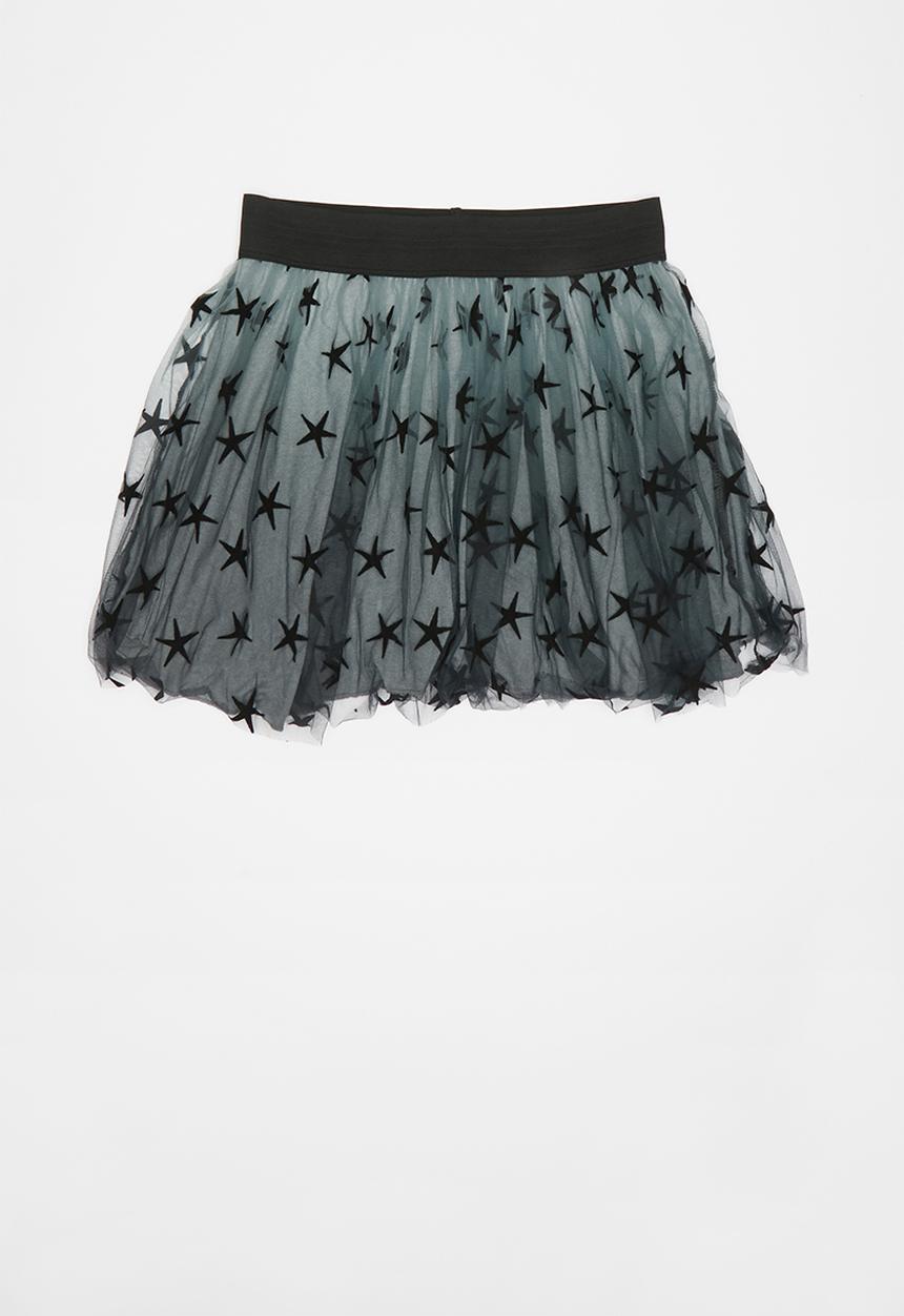 Pop Candy - Girls tiered skirts - black & grey