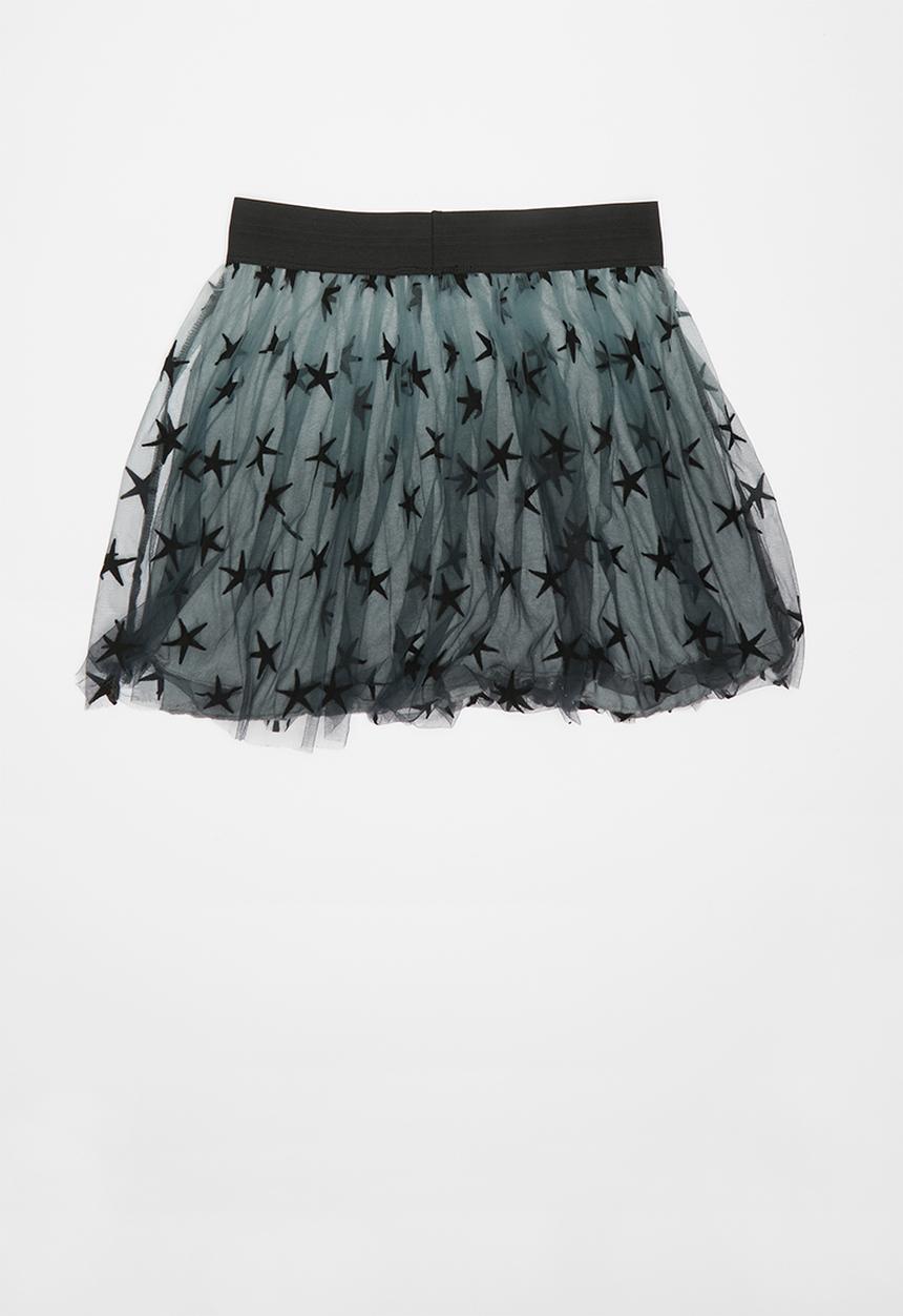 Pop Candy - Girls tiered skirts - black & grey