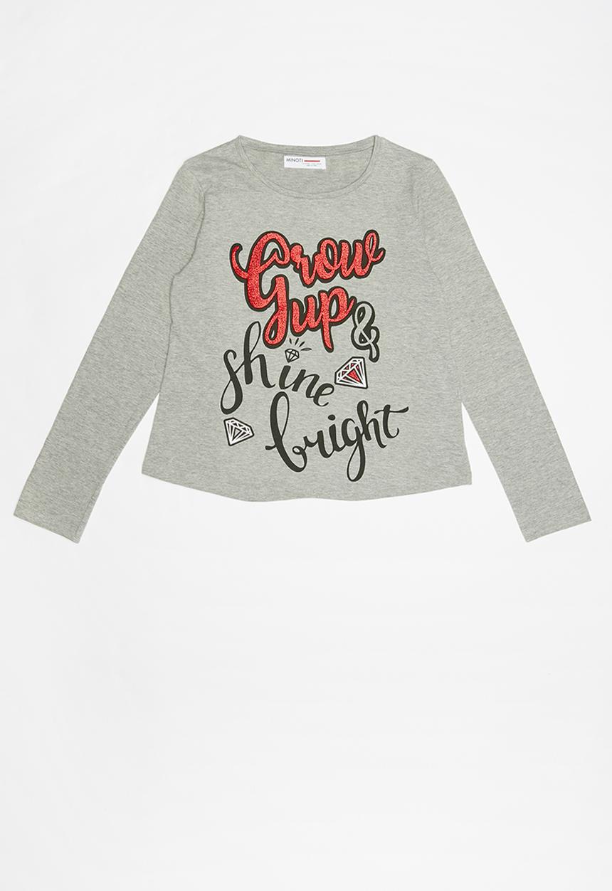 MINOTI - Teens long sleeve top - grey
