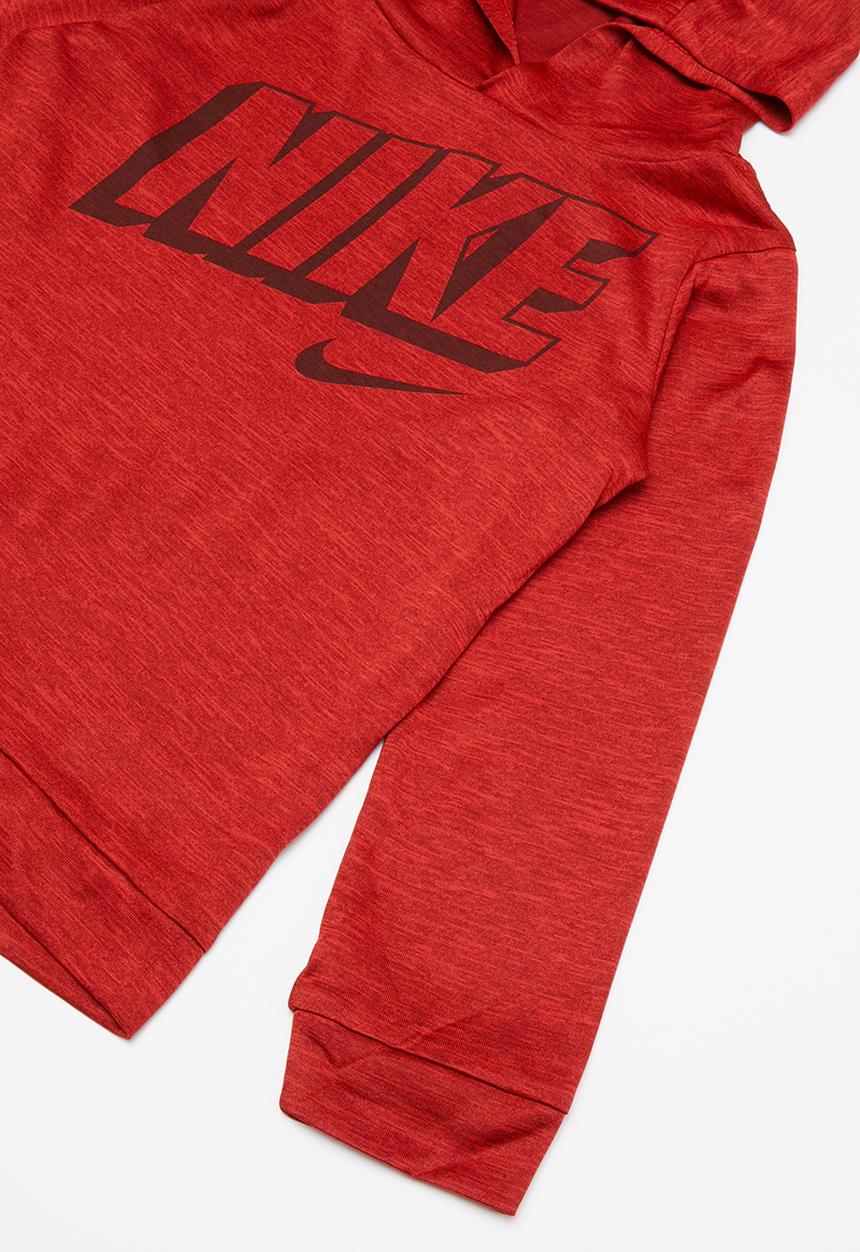 Nike - Nike dri-fit breathe hoodie - red