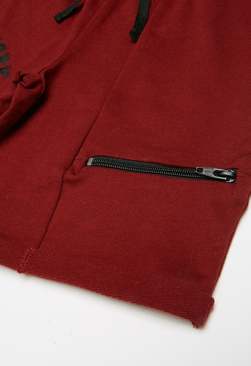 Rebel Republic - Elasticated shorts - burgundy