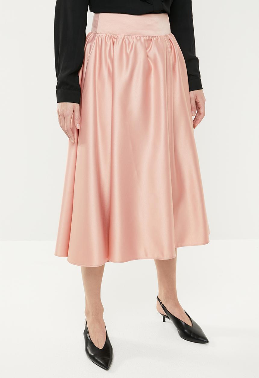 edit - High waist pleated skirt - pink