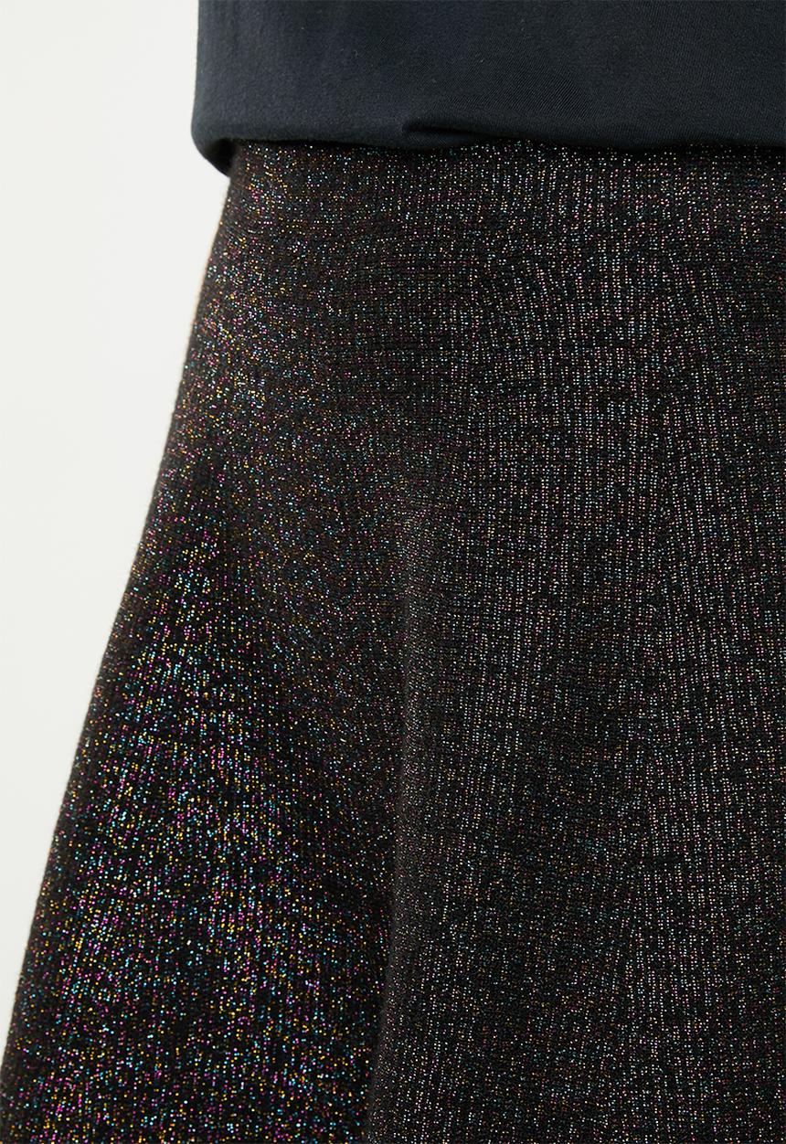 Vero Moda - Multa lurex skirt - black