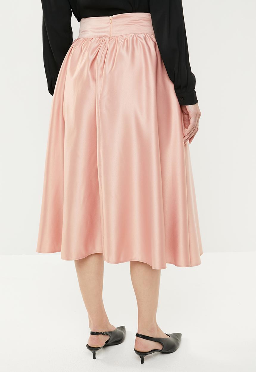 edit - High waist pleated skirt - pink