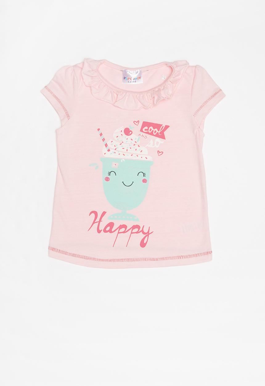 Pop Candy - Girls sundae printed tee - pink