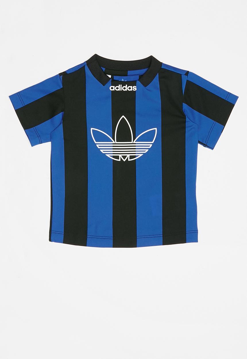adidas Originals - Sabakov stripe adidas jersey - black & blue