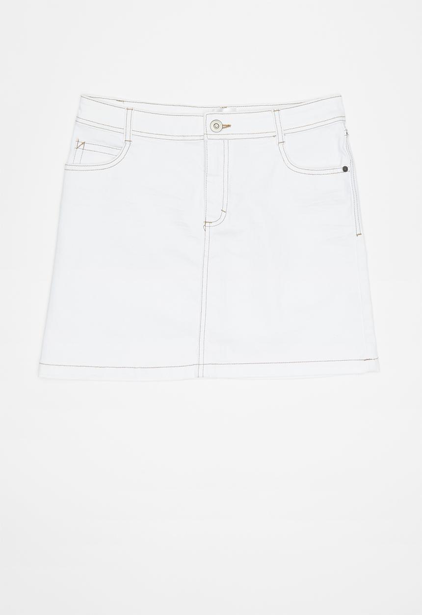 Pop Candy - Girls denim skirt - white