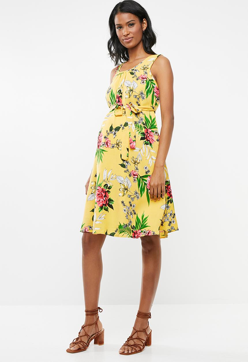 Cherry Melon - Maternity Belted tunic dress - multi 