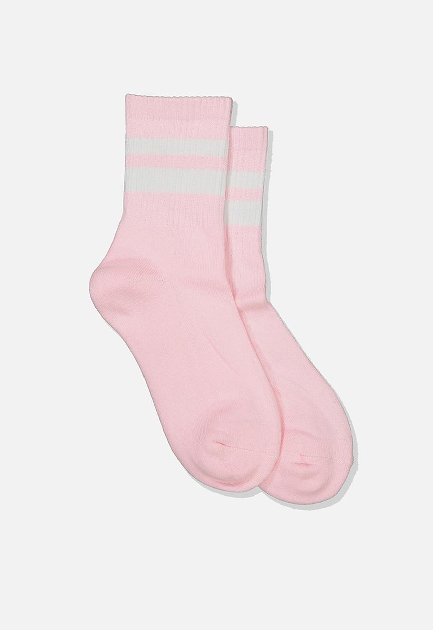 Cotton On - Ribbed crew socks - pink
