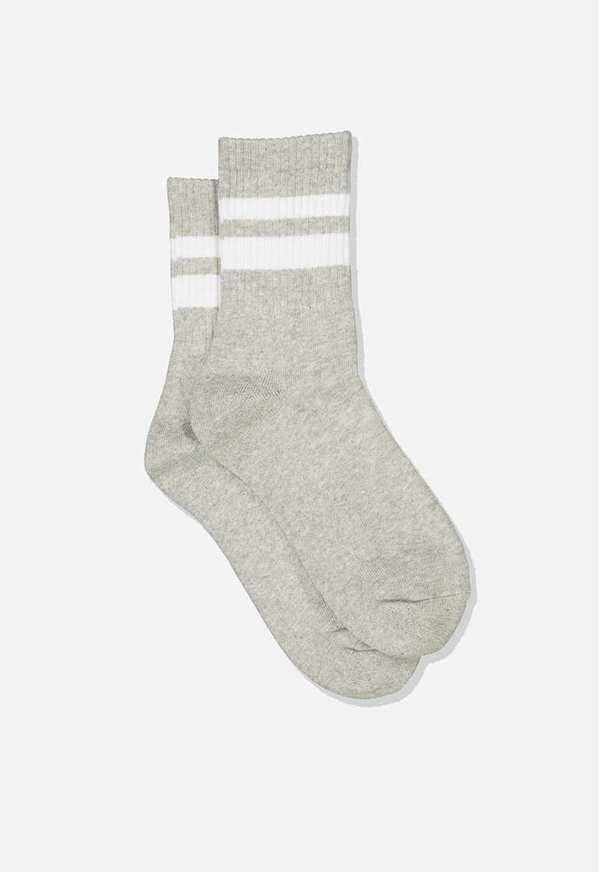 Cotton On - Ribbed crew socks - grey