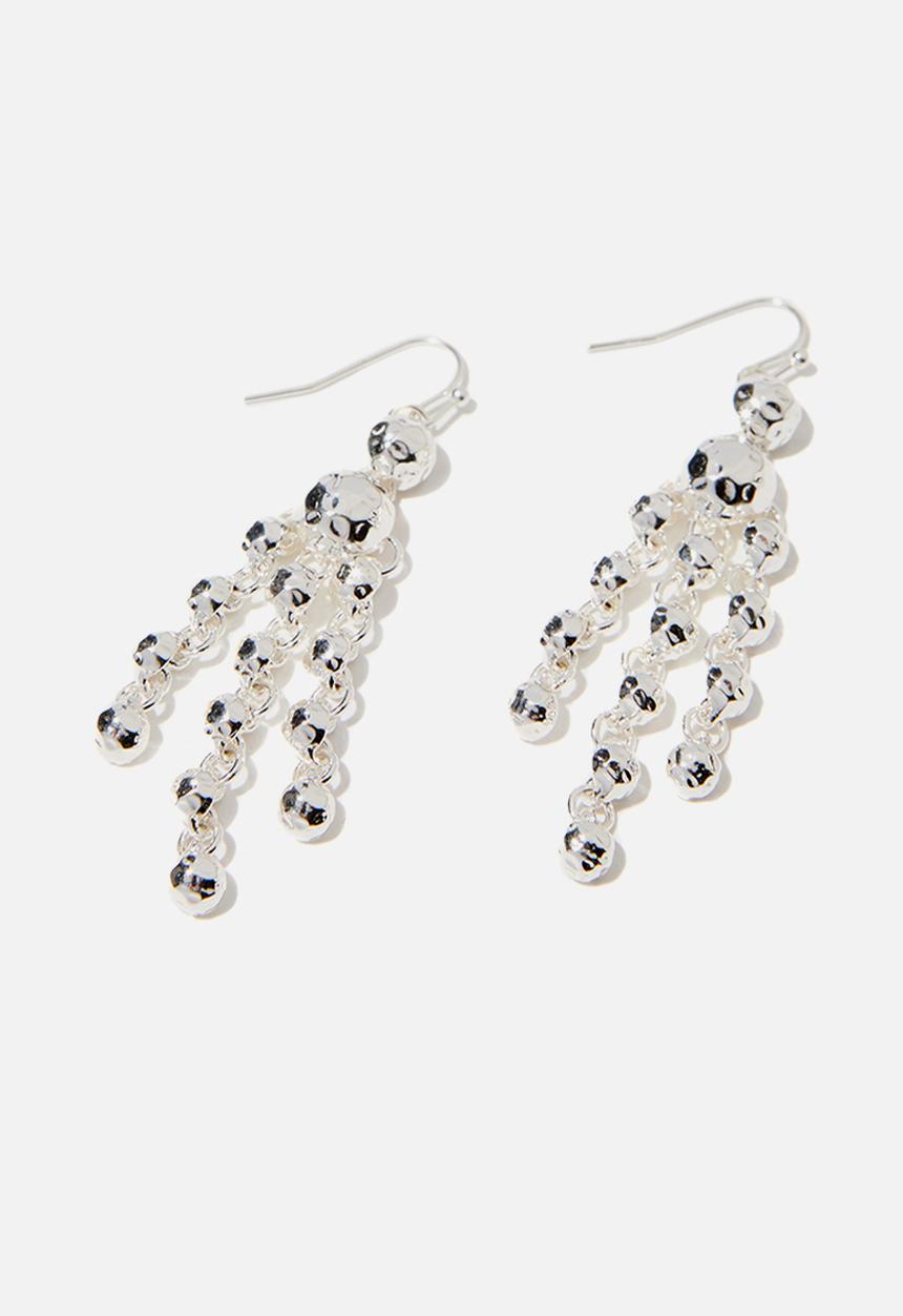Cotton On - Denva bead earrings - silver