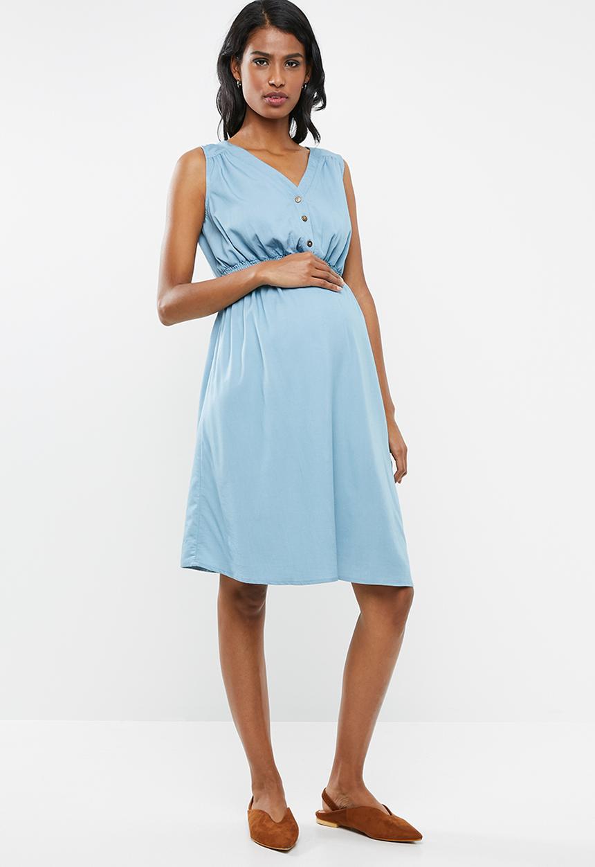 Cherry Melon - Denim sleeveless dress - blue