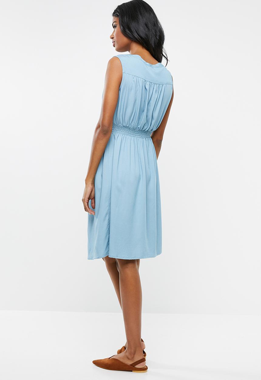 Cherry Melon - Denim sleeveless dress - blue