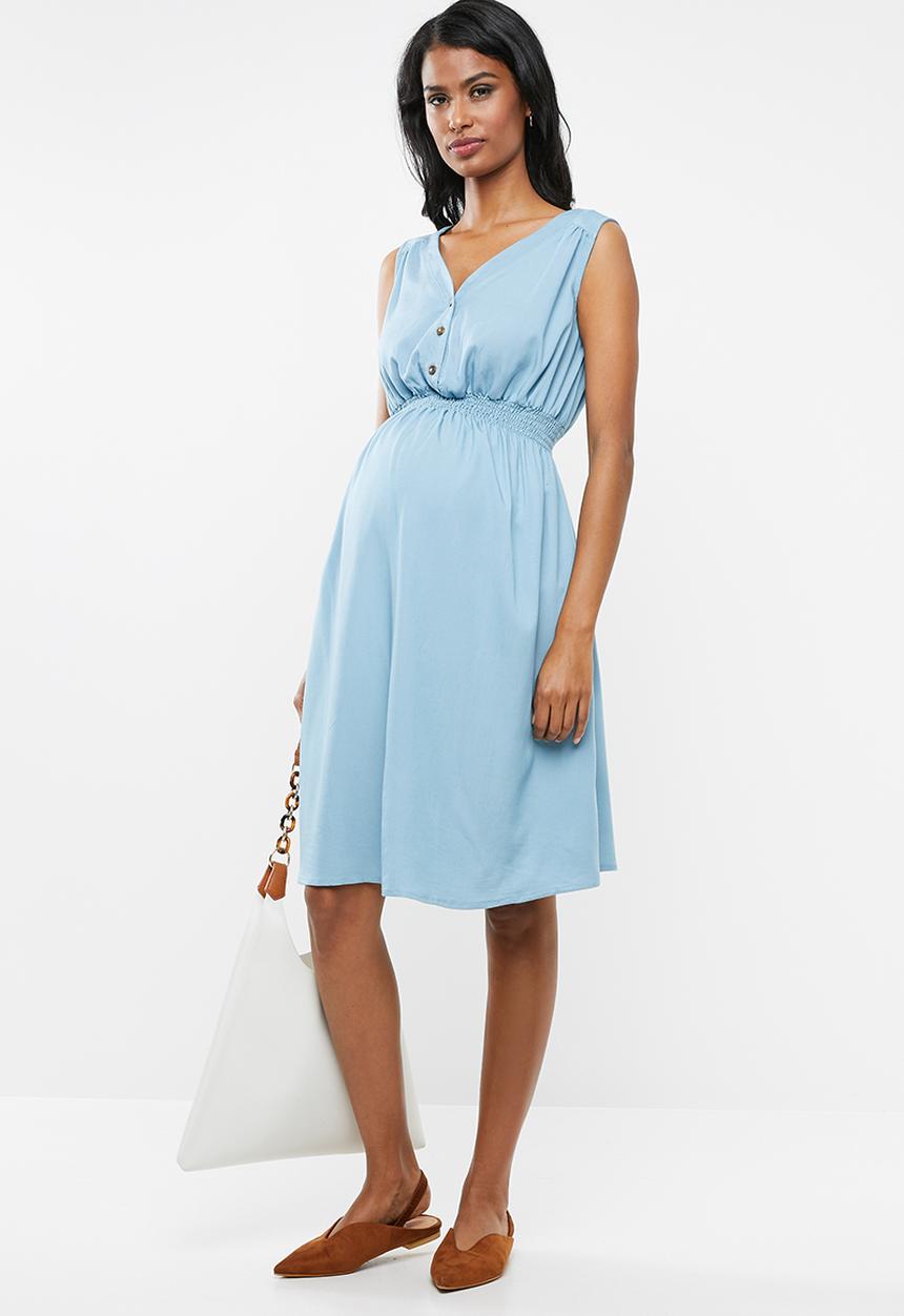 Cherry Melon - Denim sleeveless dress - blue