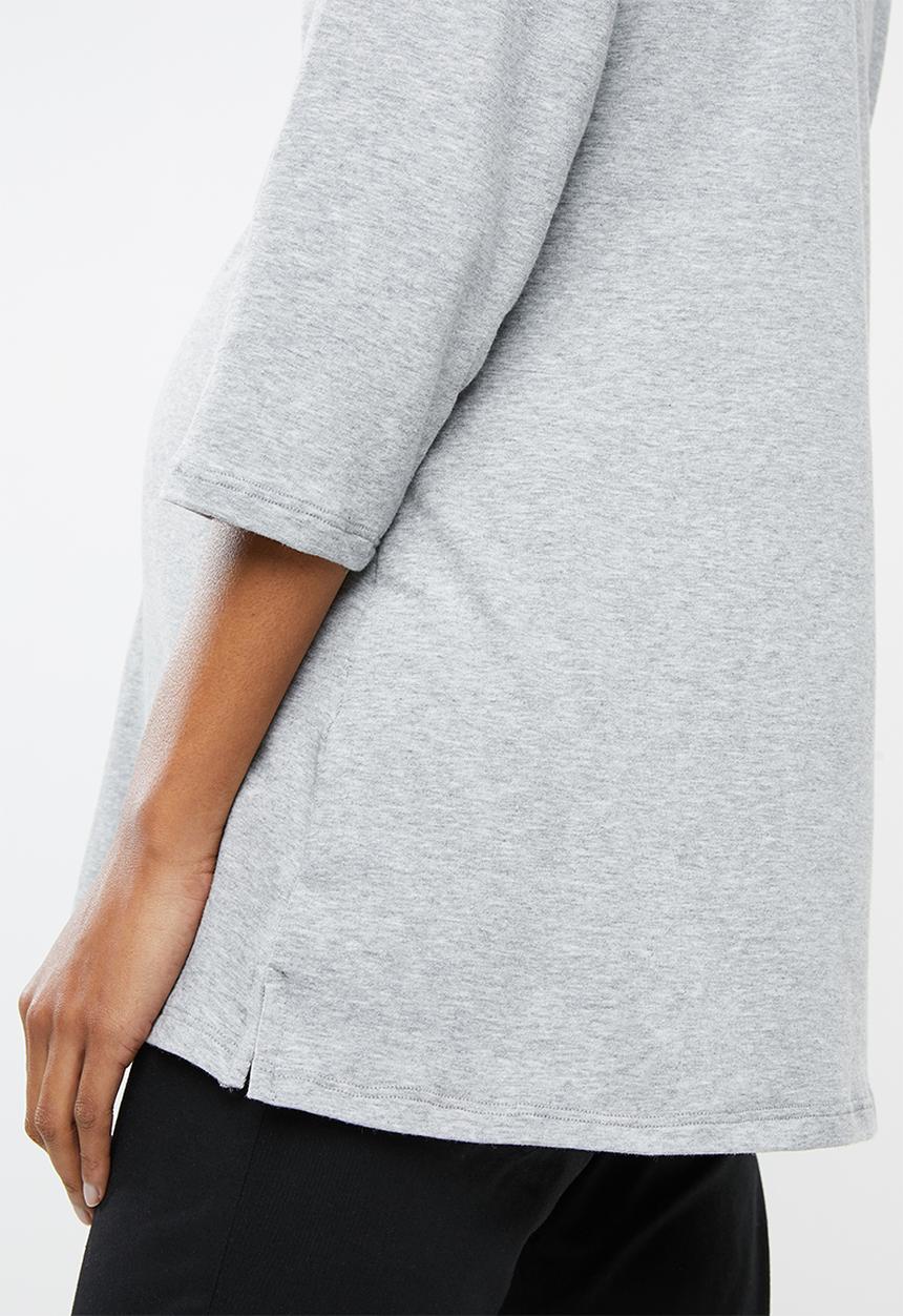 edit Maternity - Crew neck knit top - grey