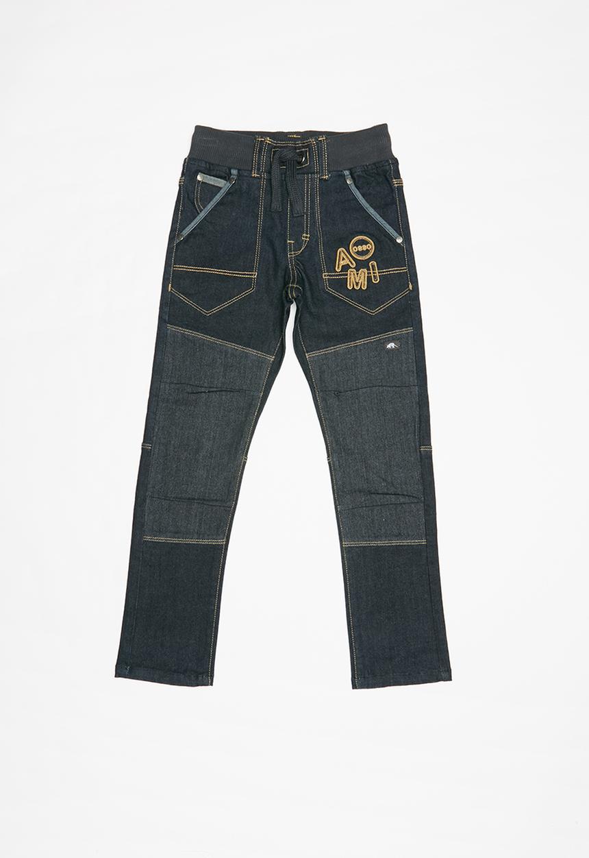 Pop Candy - Cuffed denim pannel knee - navy