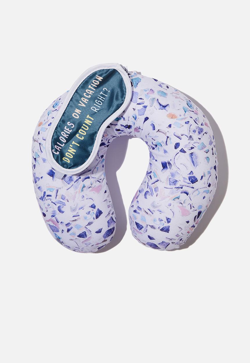 Typo - Neck pillow & eye mask set - purple 