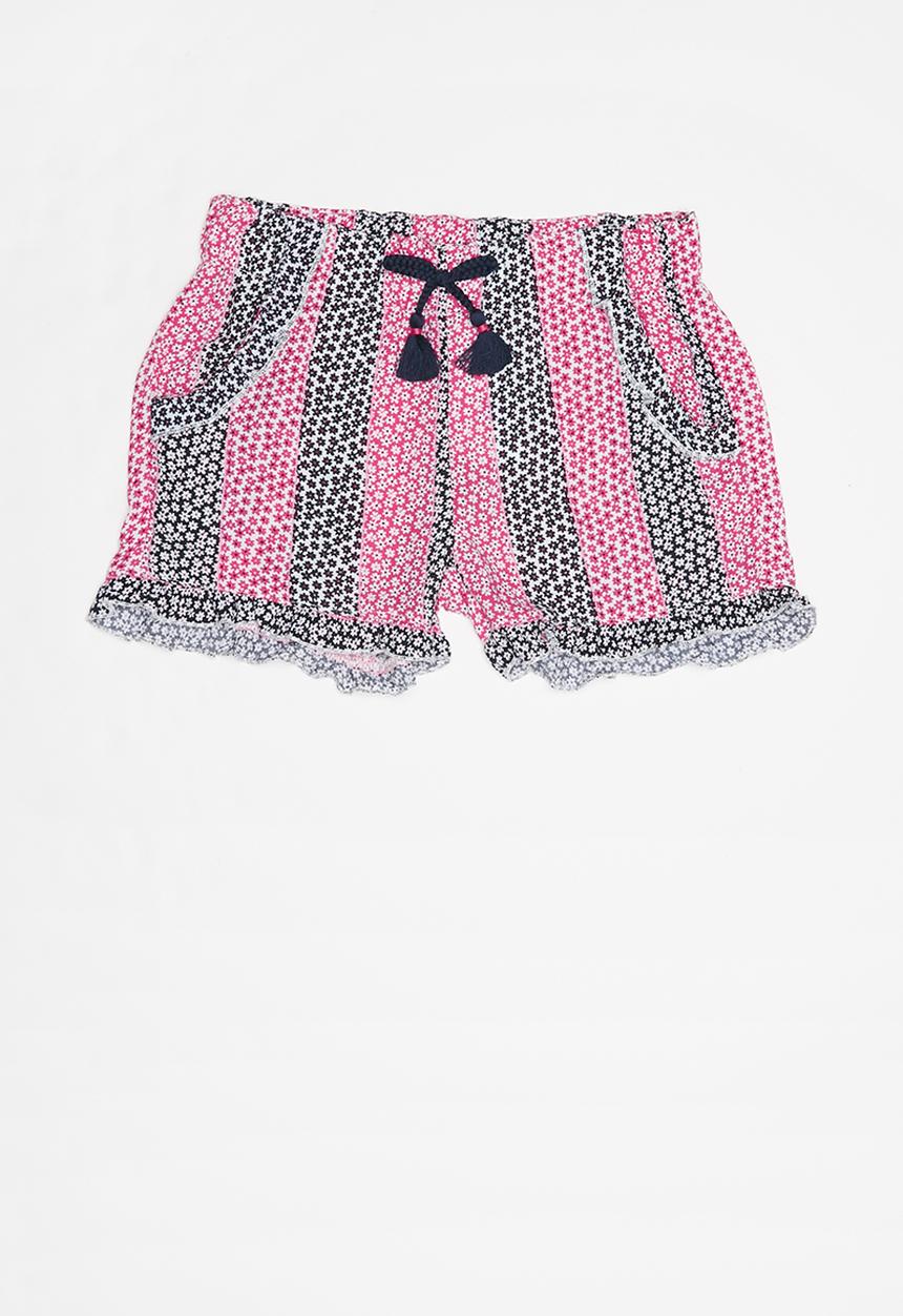 Pop Candy - Girls flouncing rayon shorts - multi