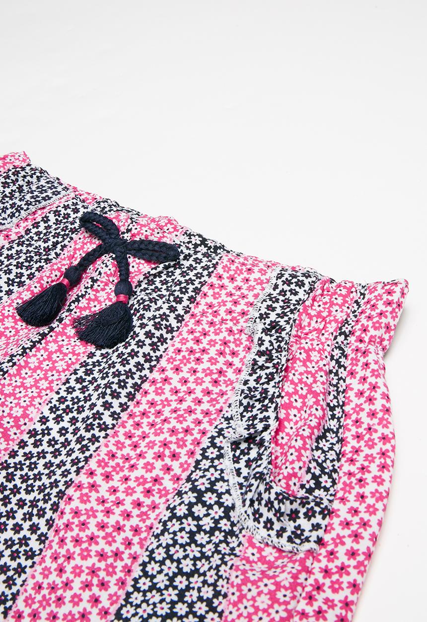 Pop Candy - Girls flouncing rayon shorts - multi