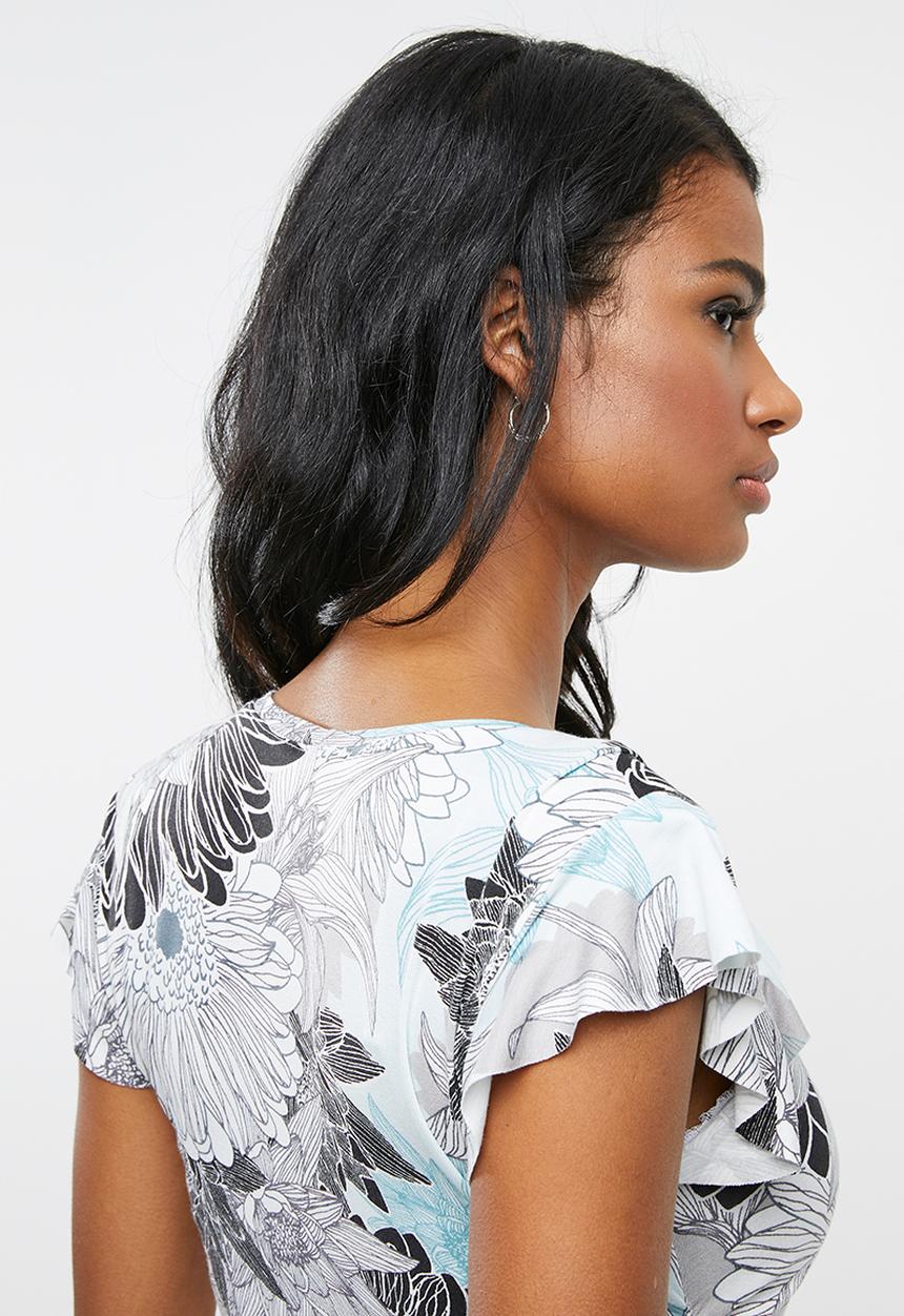 Cherry Melon - Flutter sleeve T-shirt - multi