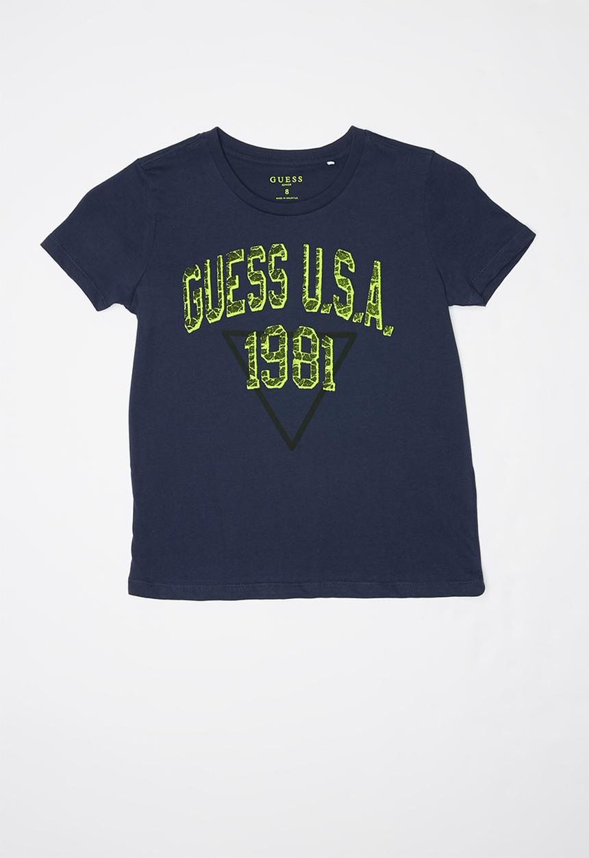 GUESS - Teens short sleeve guess usa 1981 tee - blue