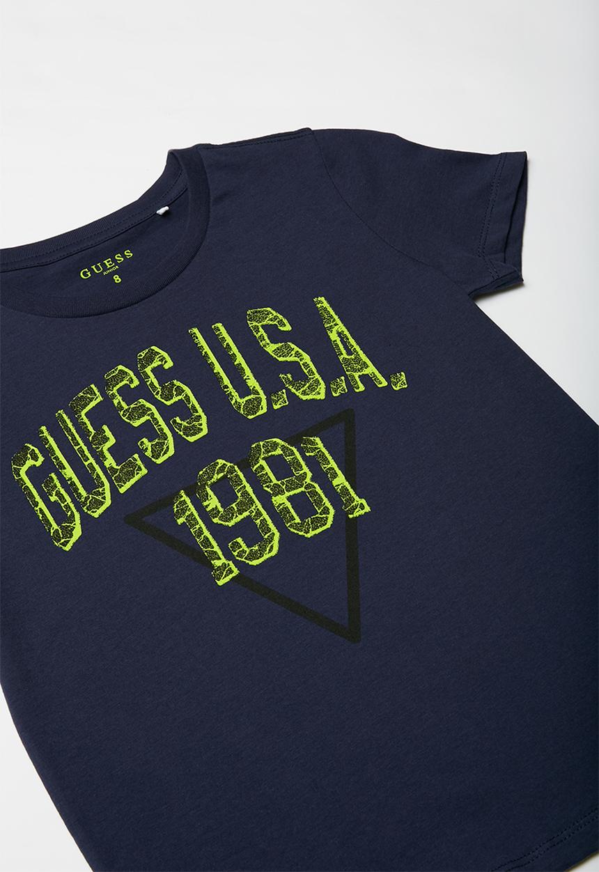 GUESS - Teens short sleeve guess usa 1981 tee - blue
