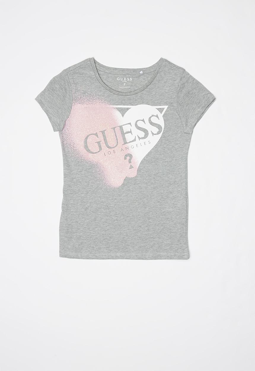 GUESS - Teens short sleeve faded heart guess tee - grey