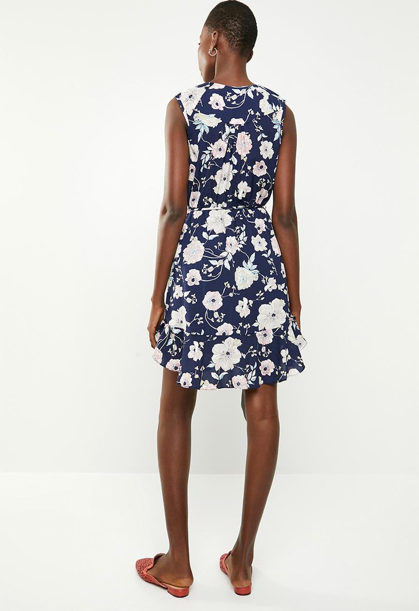 Revenge - Floral sleeveless tie waist dress - multi