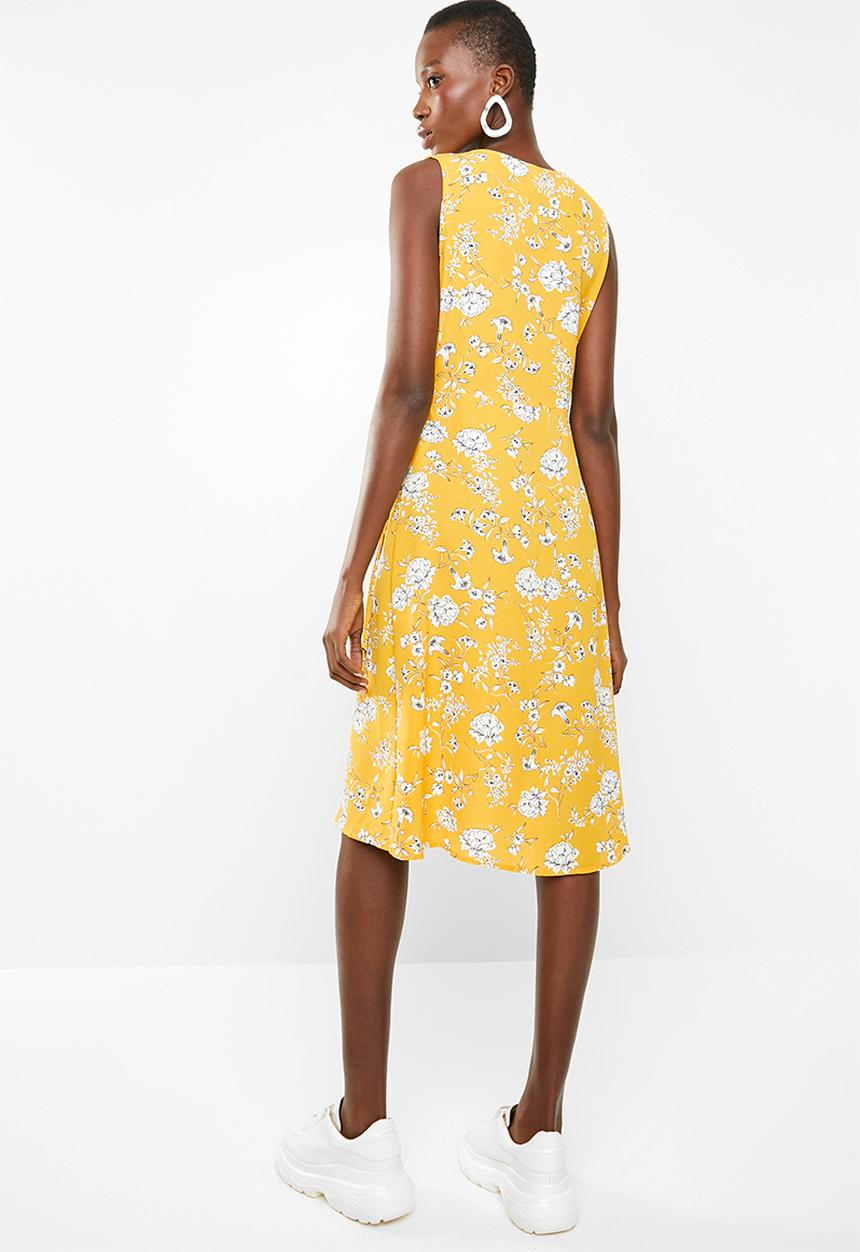 Revenge - Sleeveless faux wrap dress - multi