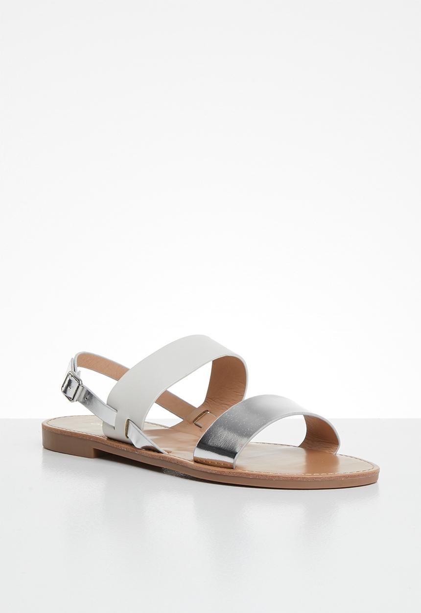 ONLY - Mandala mix sandal - white & silver