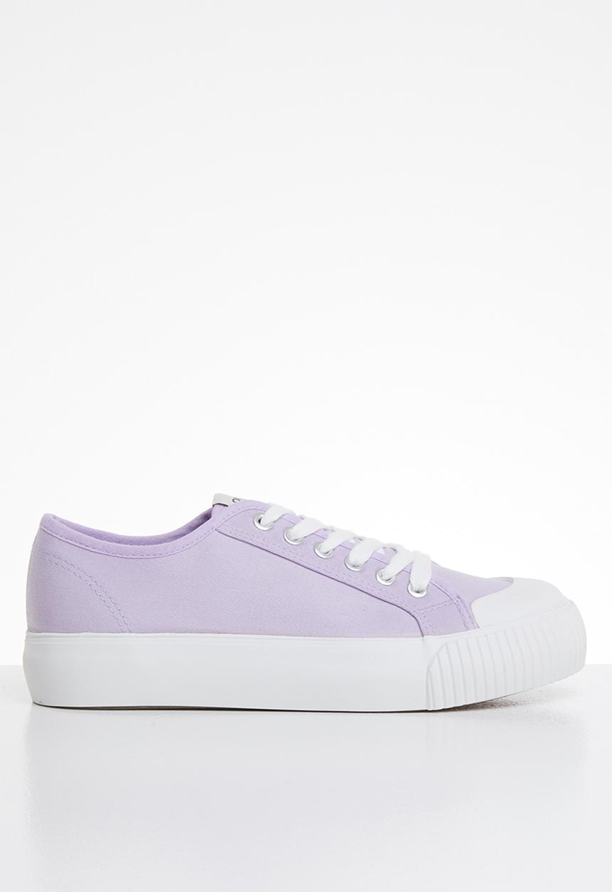 ONLY - Saloni plain canvas sneaker - purple