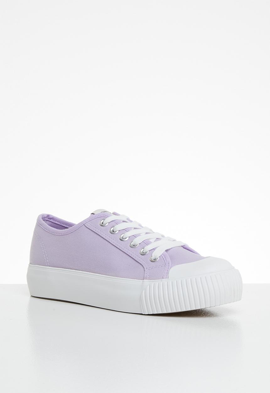 ONLY - Saloni plain canvas sneaker - purple
