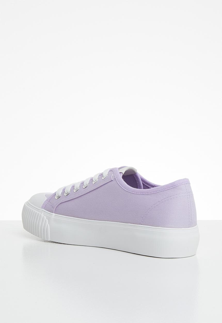 ONLY - Saloni plain canvas sneaker - purple