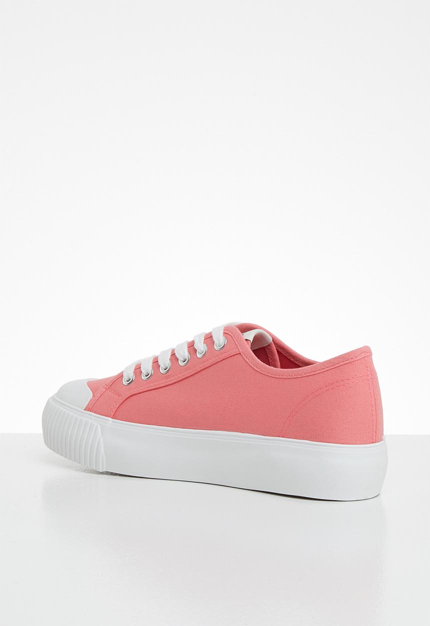 ONLY - Saloni plain canvas sneaker - pink