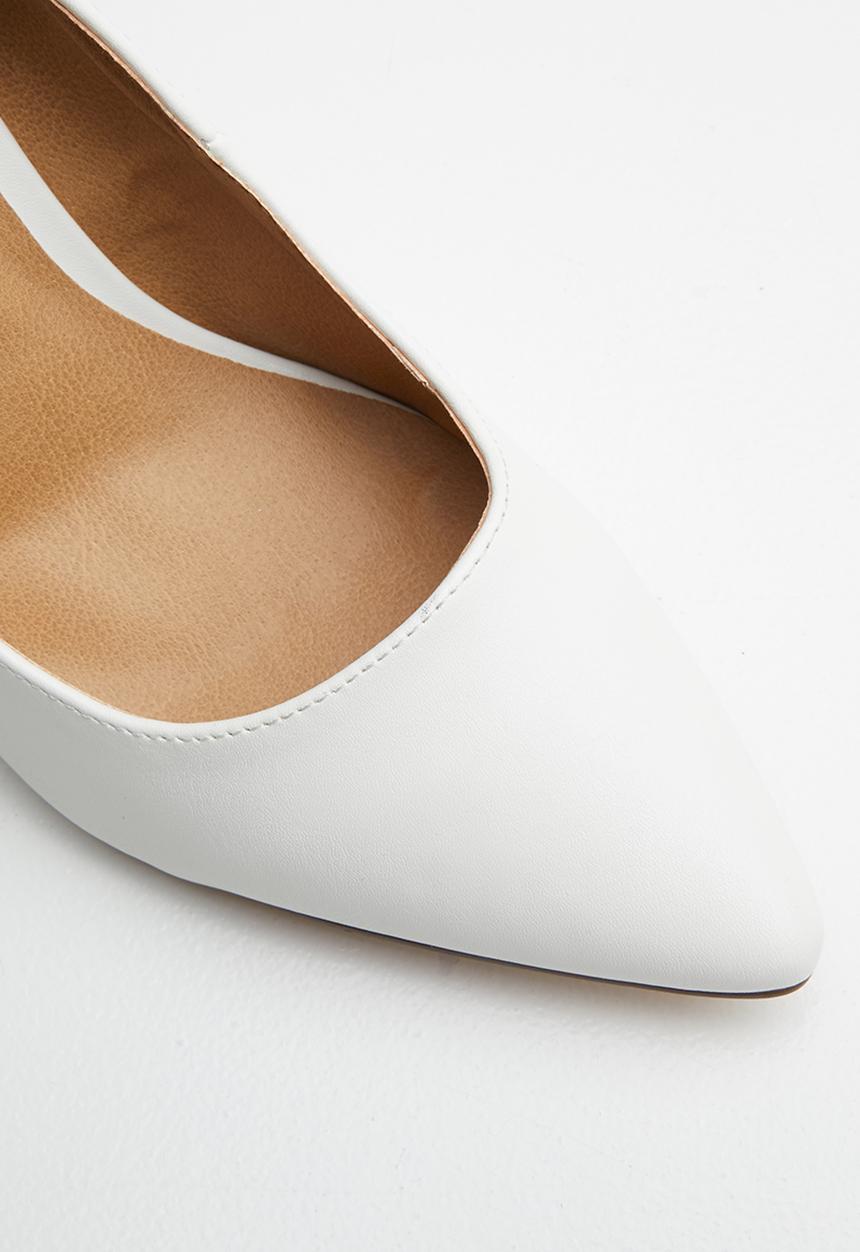 Madison® - Faux leather heel - white