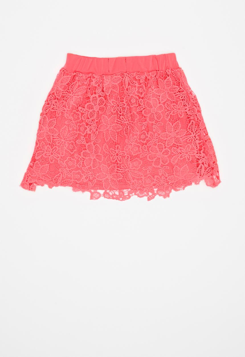 Pop Candy - Layer crochet skirt - pink