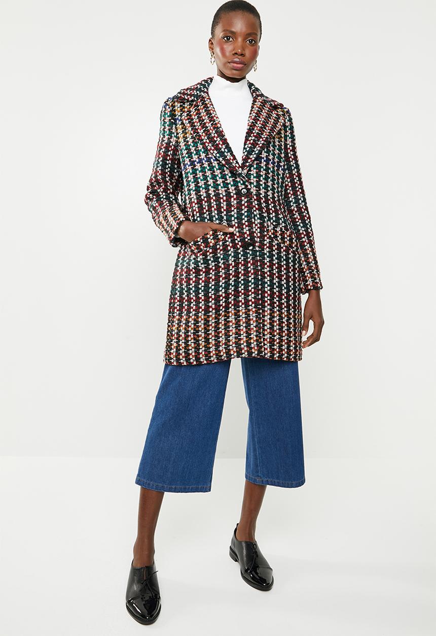 ONLY - Melrose check wool coat - multi