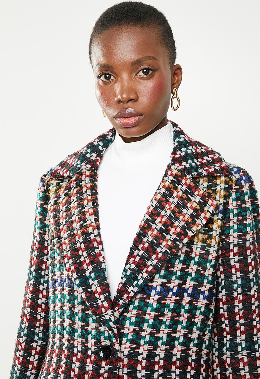 ONLY - Melrose check wool coat - multi