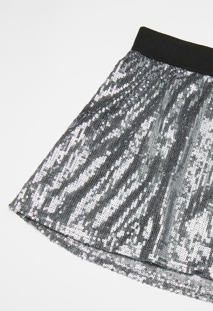 Pop Candy - Girls sequin skirt - grey