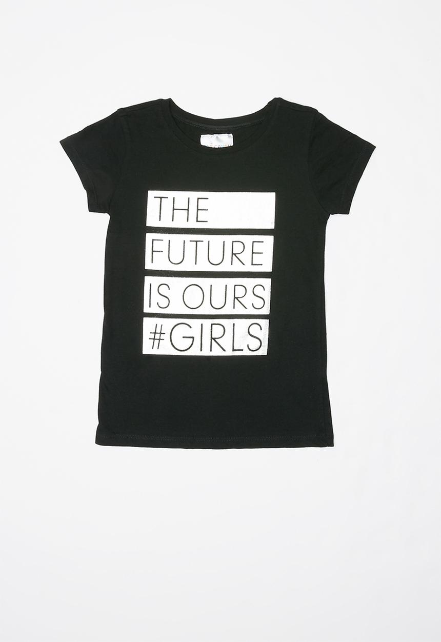 Pop Candy - Girls printed graphic top - black