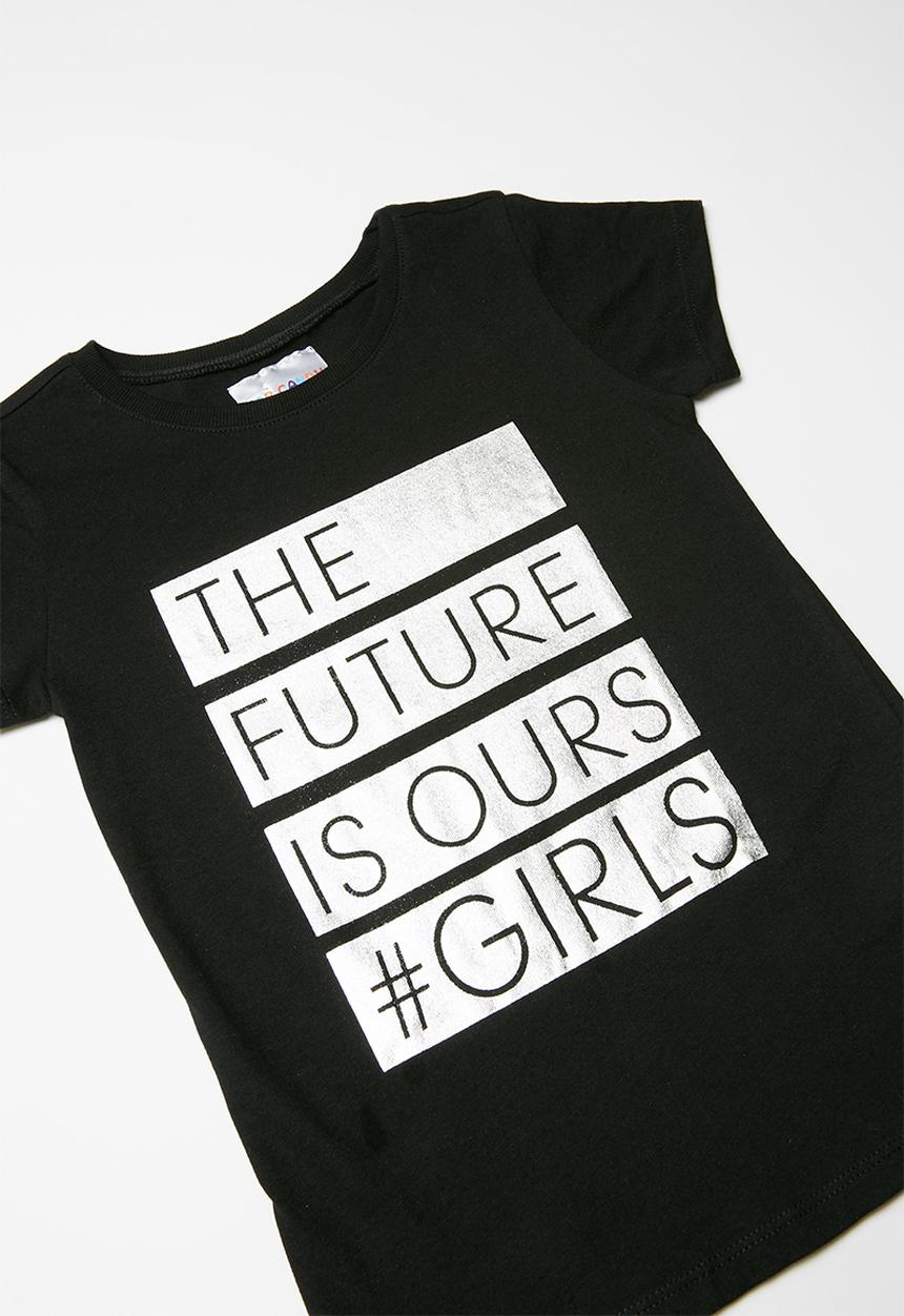 Pop Candy - Girls printed graphic top - black