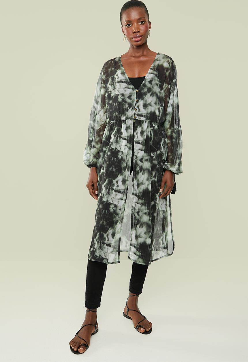 Superbalist - Maxi blouse with hi slit - green