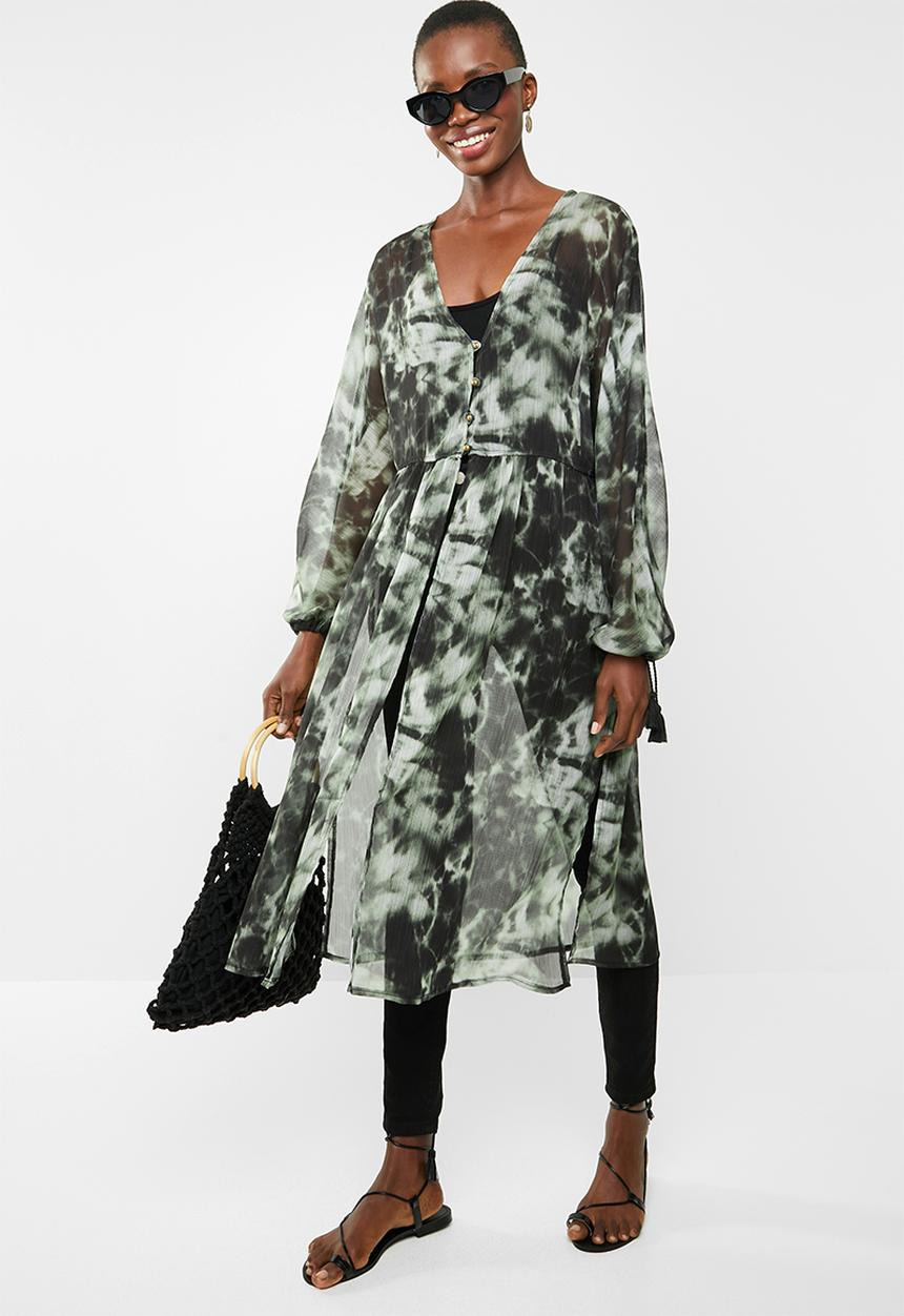 Superbalist - Maxi blouse with hi slit - green