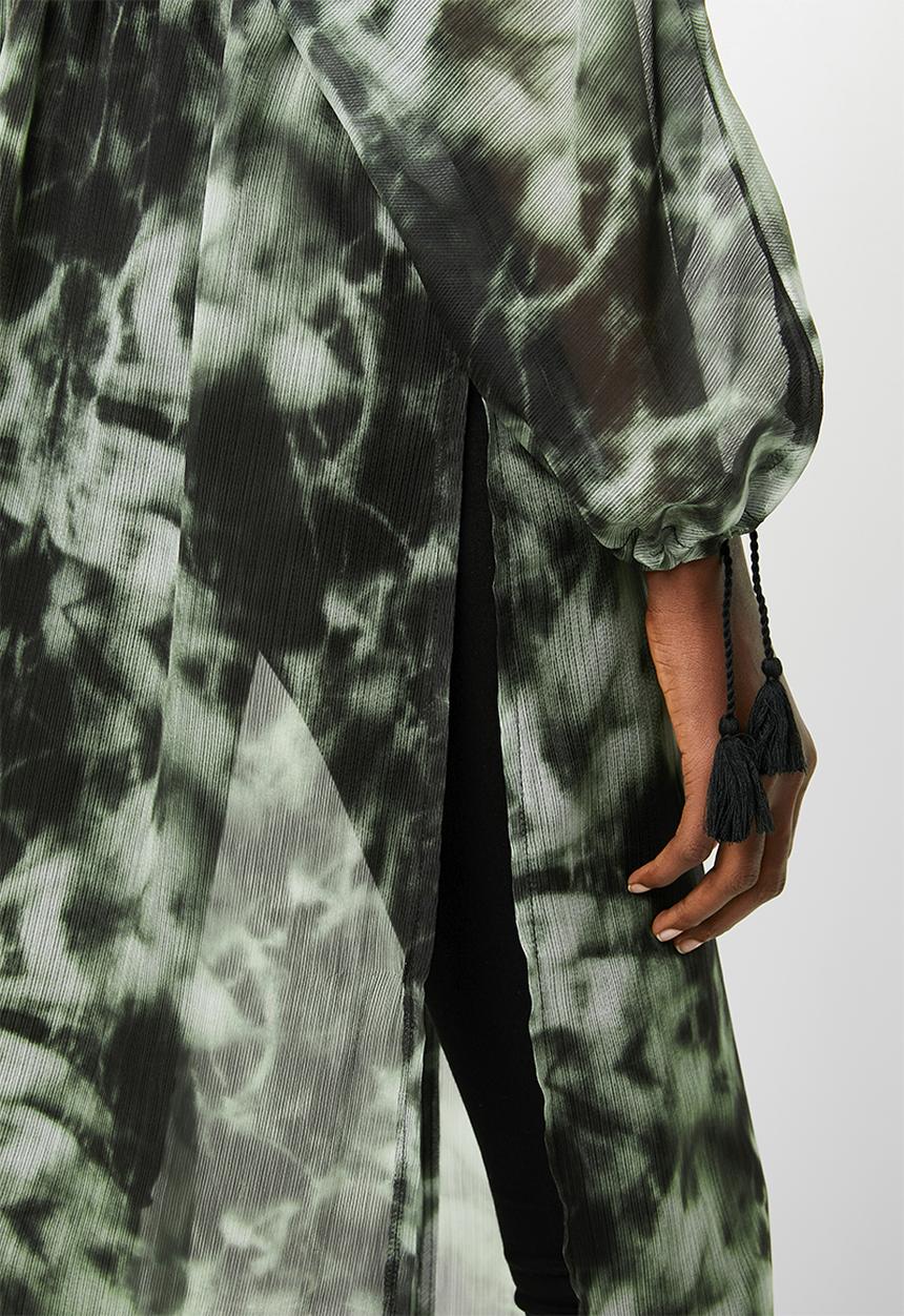 Superbalist - Maxi blouse with hi slit - green
