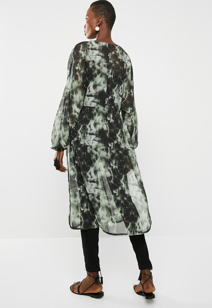 Superbalist - Maxi blouse with hi slit - green