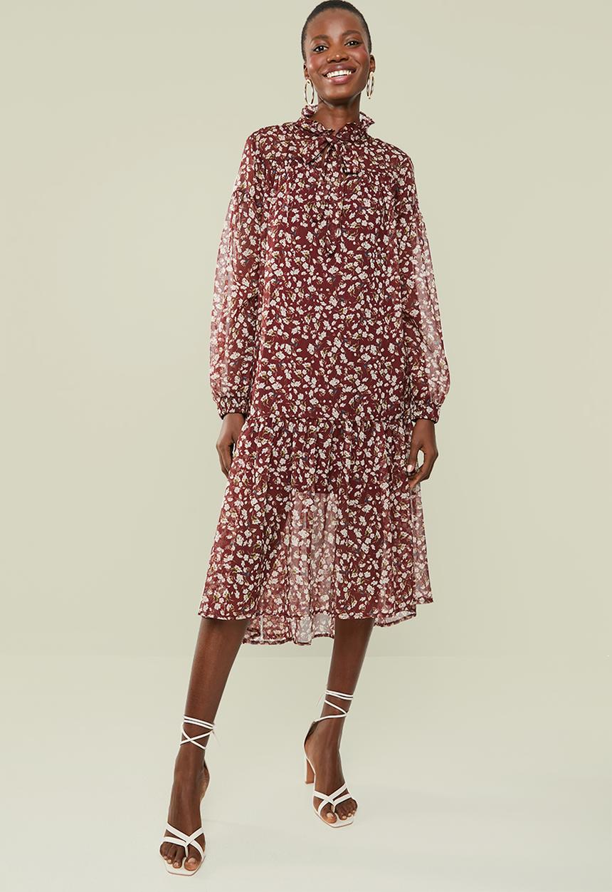 Superbalist - Printed peasant dress - multi
