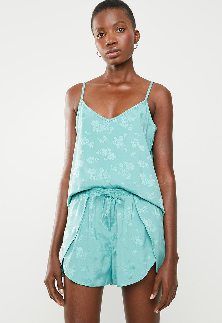 Superbalist - Cami & shorts set - sage green 