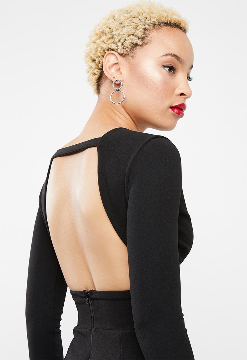 SISSY BOY - Maxi dress with diamante neck trim - black