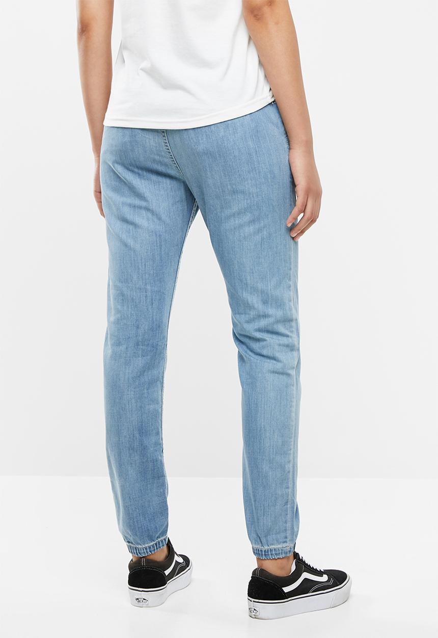 Roxy - Tropical denim joggers - blue